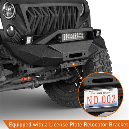 Blade Master Front Bumper w/Winch Plate(07-18 Jeep Wrangler JK) - ultralisk4x4