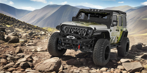 Horn Front Bumper For 2018-2025 Jeep Wrangler JL / Gladiator JT - Ultralisk4x4