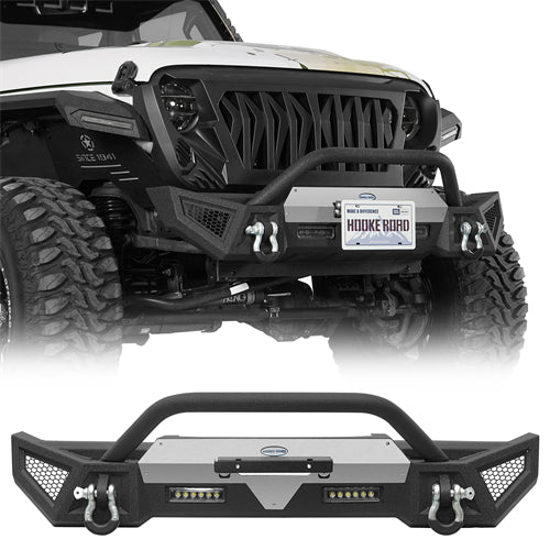 Winglet Stubby Front Bumper For 2018-2025 Jeep Wrangler JL & Gladiator JT - Ultralisk4x4