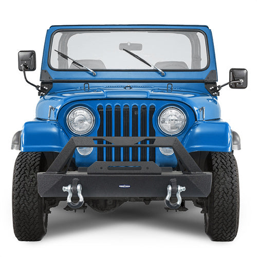 Stubby Front Bumper w/Winch Plate(76-86 Jeep Wrangler CJ-7) - Ultralisk 4x4