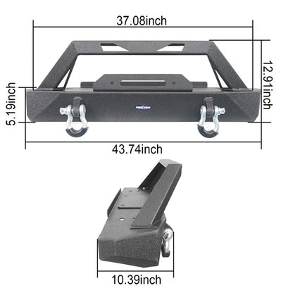 Stubby Front Bumper w/Winch Plate(76-86 Jeep Wrangler CJ-7) - Ultralisk 4x4