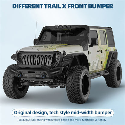 Off-road Front Bumper For 2018-2026 Jeep Wrangler JL & Gladiator JT - Ultralisk4x4