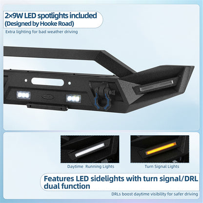 Off-road Front Bumper For 2018-2025 Jeep Wrangler JL & Gladiator JT - Ultralisk4x4