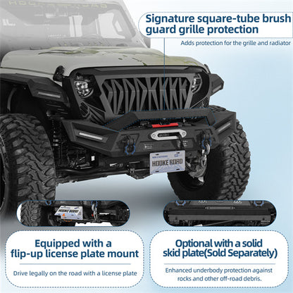 Off-road Front Bumper For 2018-2025 Jeep Wrangler JL & Gladiator JT - Ultralisk4x4