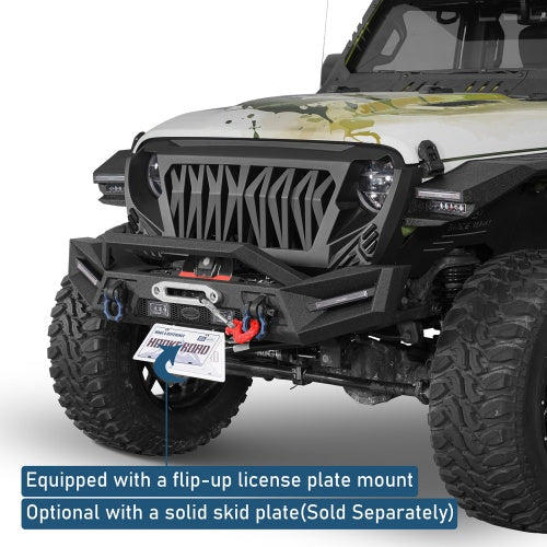 Phantom Front Bumper For 2018-2026 Jeep Wrangler JL & 2020-2026 Gladiator JT - Ultralisk4x4