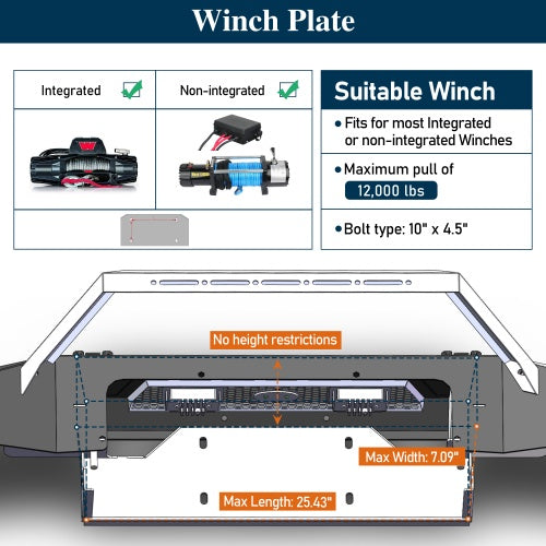 Phantom Front Bumper For 2018-2026 Jeep Wrangler JL & 2020-2026 Gladiator JT - Ultralisk4x4