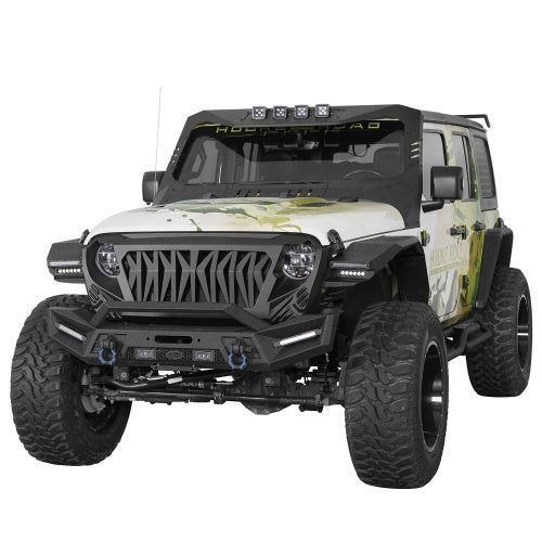 Phantom Front Bumper For 2018-2026 Jeep Wrangler JL & 2020-2026 Gladiator JT - Ultralisk4x4