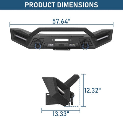 Phantom Front Bumper For 2018-2026 Jeep Wrangler JL & 2020-2026 Gladiator JT - Ultralisk4x4