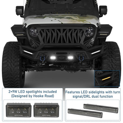 Phantom Front Bumper For 2018-2026 Jeep Wrangler JL & 2020-2026 Gladiator JT - Ultralisk4x4
