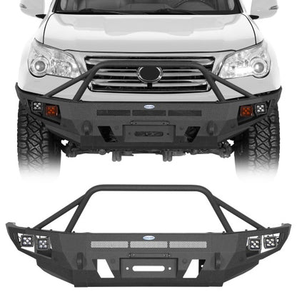 Front Bumper w/ Winch Plate & 4 LED Spot Lights 2010-2023 Lexus GX460 Models - Ultralisk4x4