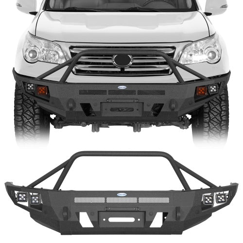 Front Bumper w/ Winch Plate & 4 LED Spot Lights 2010-2023 Lexus GX460 Models - Ultralisk4x4