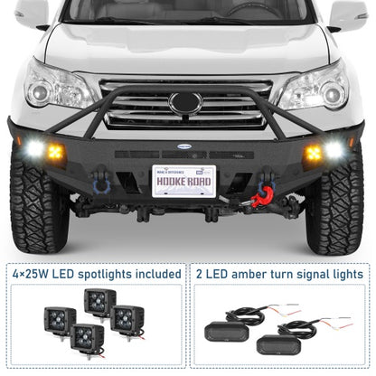 Front Bumper w/ Winch Plate & 4 LED Spot Lights 2010-2023 Lexus GX460 Models - Ultralisk4x4