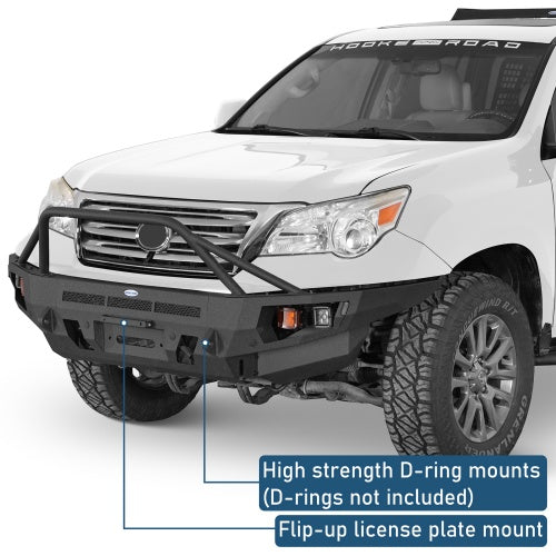 Front Bumper w/ Winch Plate & 4 LED Spot Lights 2010-2023 Lexus GX460 Models - Ultralisk4x4