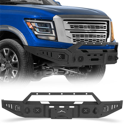 Road Trip Front Bumper w/ Winch Plate For 2017-2024 Nissan Titan (Excluding Titan XD) - Ultralisk4x4