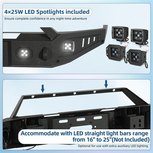 Road Trip Front Bumper w/ Winch Plate For 2017-2024 Nissan Titan (Excluding Titan XD) - Ultralisk4x4