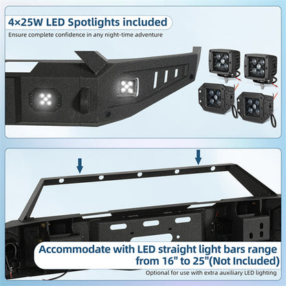 Road Trip Front Bumper w/ Winch Plate For 2017-2024 Nissan Titan (Excluding Titan XD) - Ultralisk4x4