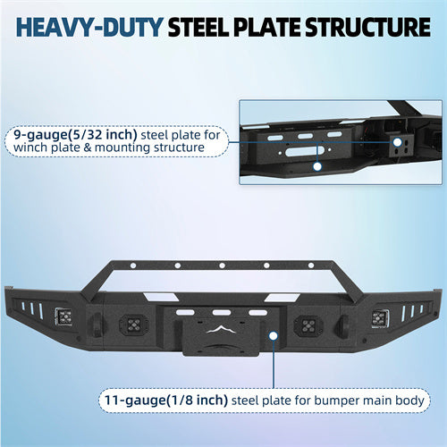 Road Trip Front Bumper w/ Winch Plate For 2017-2024 Nissan Titan (Excluding Titan XD) - Ultralisk4x4