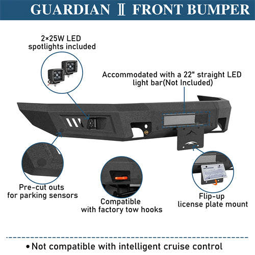 Front Bumper For 2017-2024 Nissan Titan 17-24(Excluding Titan XD) - Ultralisk4x4