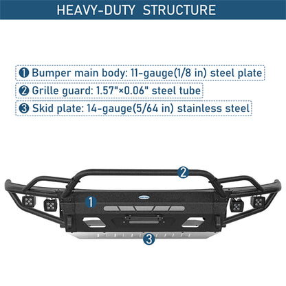Tube Front Bumper w/ 4 LED Spot Lights For 2008-2010 Porsche Cayenne 957 - Ultralisk4x4
