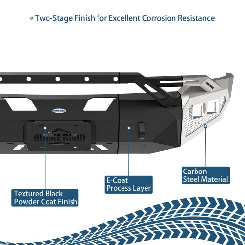 Earthshaker Series Front Bumper w/ Winch Plate & 4 × LED Lights For 2006-2008 Ram 1500 - Ultralisk4x4