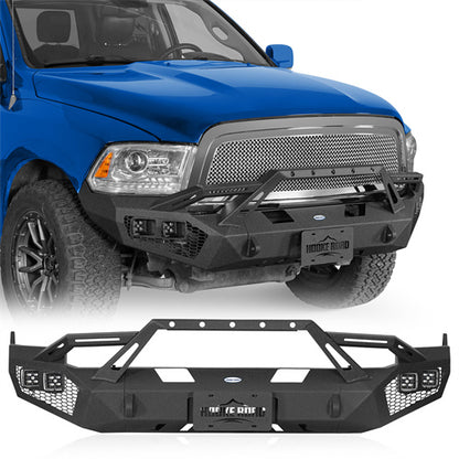Aftermarket Earthshaker Series Front Bumper w/ LED Lights For 2009-2012 Ram 1500 - Ultralisk4x4