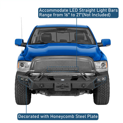 Aftermarket Earthshaker Series Front Bumper w/ LED Lights For 2009-2012 Ram 1500 - Ultralisk4x4