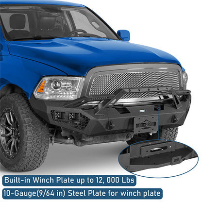 Aftermarket Earthshaker Series Front Bumper w/ LED Lights For 2009-2012 Ram 1500 - Ultralisk4x4