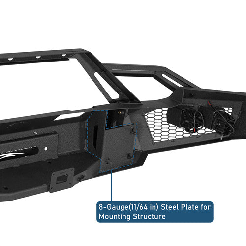 Aftermarket Earthshaker Series Front Bumper w/ LED Lights For 2009-2012 Ram 1500 - Ultralisk4x4