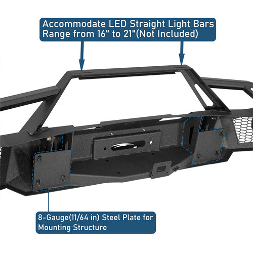 Aftermarket Earthshaker Series Front Bumper w/ LED Lights For 2009-2012 Ram 1500 - Ultralisk4x4