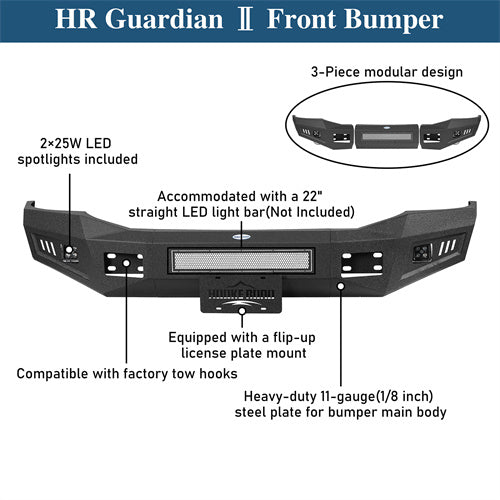 Road Trip Guardian Ⅱ Front Bumper For 2006-2009 Ram 2500 3500 - Ultralisk4x4-u6480-10