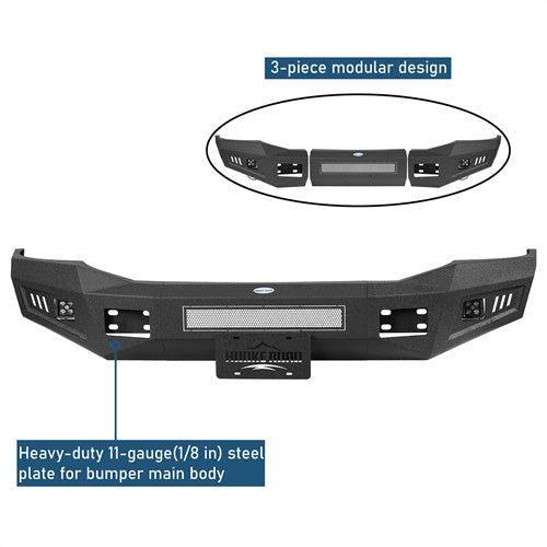 Road Trip Guardian Ⅱ Front Bumper For 2006-2009 Ram 2500 3500 - Ultralisk4x4-u6480-8