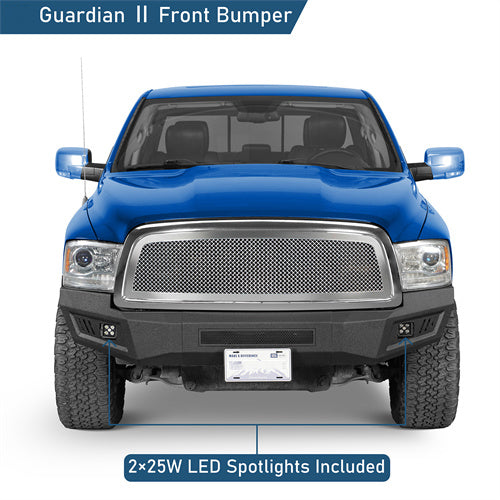 Road Trip Front Bumper w/ LED spotlights included For 2009-2012 Ram 1500 - Ultralisk4x4