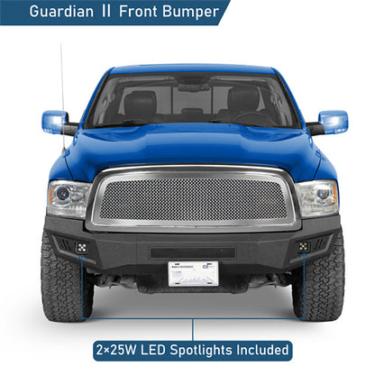 Road Trip Front Bumper w/ LED spotlights included For 2009-2012 Ram 1500 - Ultralisk4x4