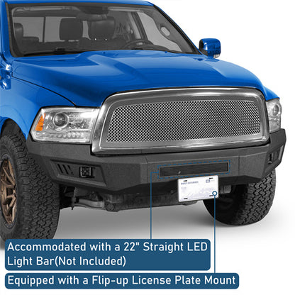 Road Trip Front Bumper w/ LED spotlights included For 2009-2012 Ram 1500 - Ultralisk4x4