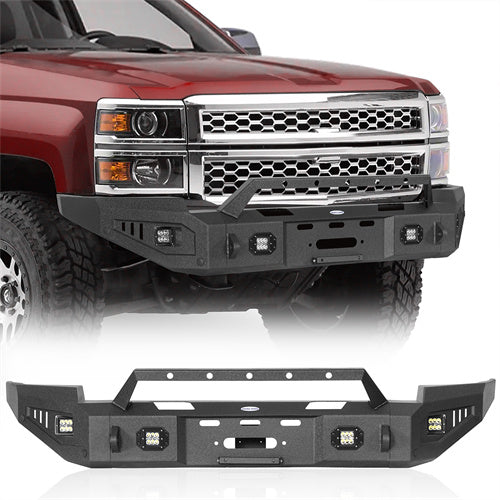 2014-2015 Silverado 1500 Offroad Full-Width Front Bumper w/ Winch Plate - Ultralisk 4x4