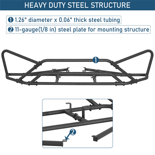 Front Bumper Rally Tubular Bumper For 2013-2017 Subaru XV Crosstrek - Ultralisk4x4