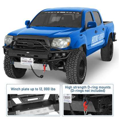 ExplorerX Tube Front Bumper w/ LED Lights For 2005-2011 Toyota Tacoma - Ultralisk4x4