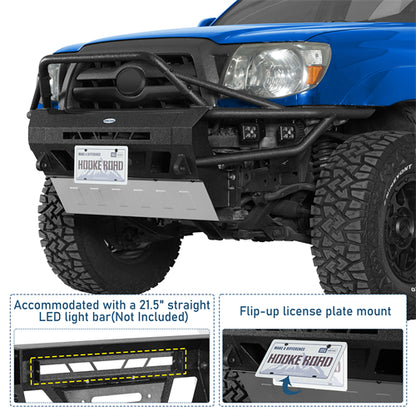 ExplorerX Tube Front Bumper w/ LED Lights For 2005-2011 Toyota Tacoma - Ultralisk4x4