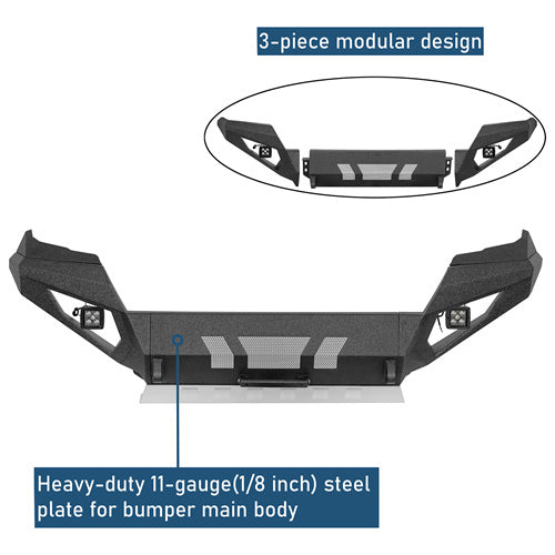 Front Bumper w/ LED Lights For 2016-2023 Toyota Tacoma 3rd Gen - Ultralisk4x4