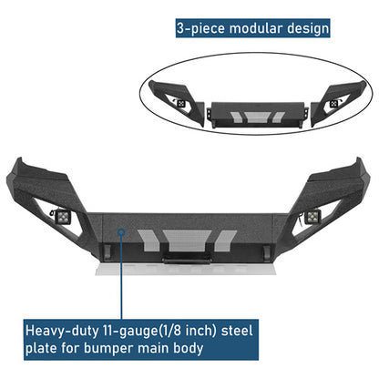 Front Bumper w/ LED Lights For 2016-2023 Toyota Tacoma 3rd Gen - Ultralisk4x4