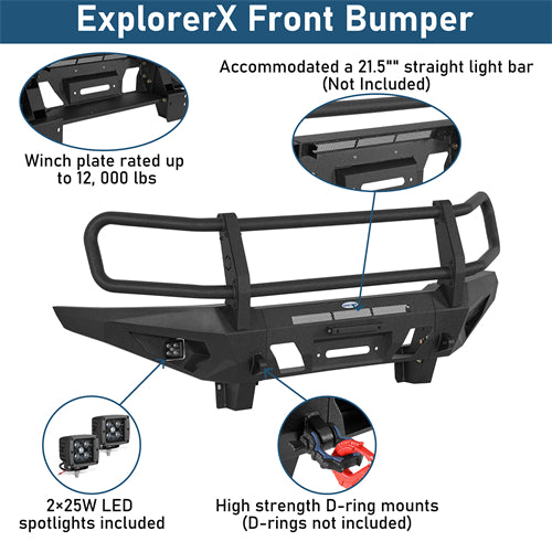 Front Bumper w/ Grille Guard For 2005-2011 Toyota Tacoma - Ultralisk4x4