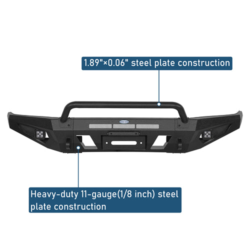 Front Bumper w/ LED Spotlights For 2016-2023 Toyota Tacoma - Ultralisk4x4