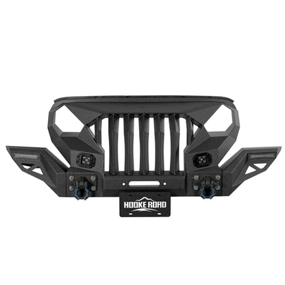 Full-width Front Bumper w/Mad Max Grill For 2018-2025 Jeep Wrangler JL & Jeep Gladiator JT - Ultralisk 4x4