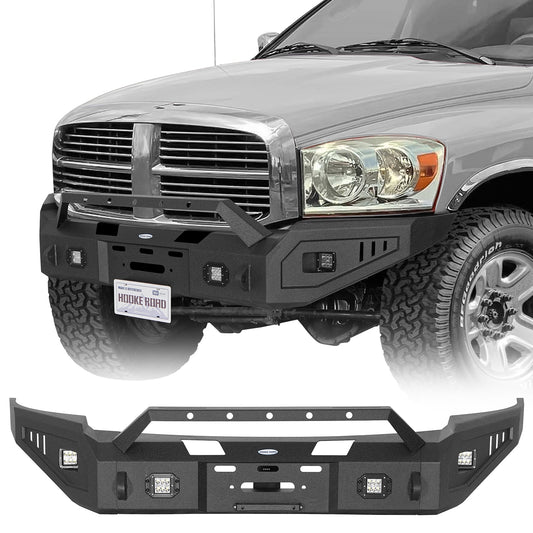 Discovery Ⅰ Full-Width Front Bumper w/ Winch Plate & LED Spotlights For 2006-2008 Ram 1500 - Ultralisk4x4