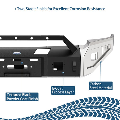 Discovery Ⅰ Full-Width Front Bumper w/ Winch Plate & LED Spotlights For 2006-2008 Ram 1500 - Ultralisk4x4
