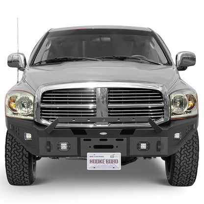 Discovery Ⅰ Full-Width Front Bumper w/ Winch Plate & LED Spotlights For 2006-2008 Ram 1500 - Ultralisk4x4