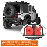 Mad Max Front Bumper & Rear Bumper w/Spare Tire Carrier for 2007-2018 Jeep Wrangler JK ultralisk4x4 ULB.2038+2015 13