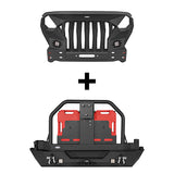 Mad Max Front Bumper & Rear Bumper w/Spare Tire Carrier for 2007-2018 Jeep Wrangler JK ultralisk4x4 ULB.2038+2015 2
