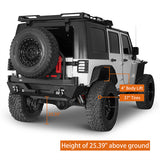 Mad Max Front Bumper & Rear Bumper w/Spare Tire Carrier for 2007-2018 Jeep Wrangler JK ultralisk4x4 ULB.2038+2015 8