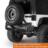 Mad Max Front Bumper & Rear Bumper w/2 Inch Hitch Receiver for 2007-2018 Jeep Wrangler JK ultralisk ULB.2038+2029 15